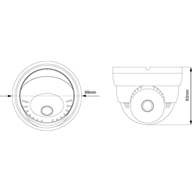 AVTECH 陞泰 500萬半球型紅外線攝影機 3.6mm (含聲音）DGC5005AT 